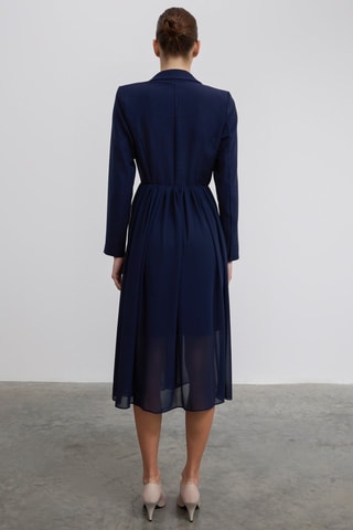 Robe midi - Bleu marine