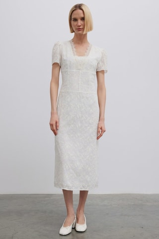 Robe midi - Écru