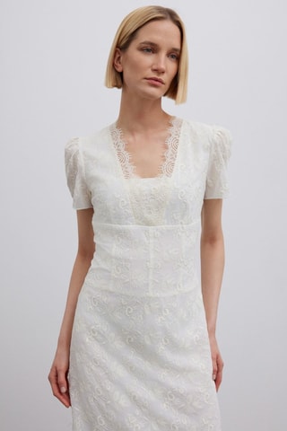 Robe midi - Écru