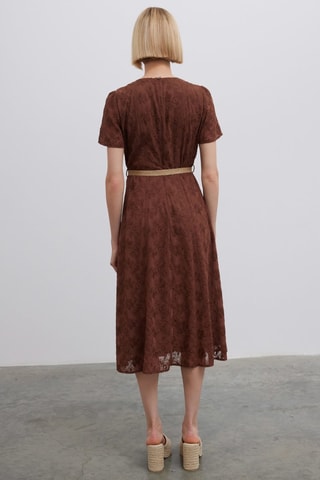 Robe midi - Marron