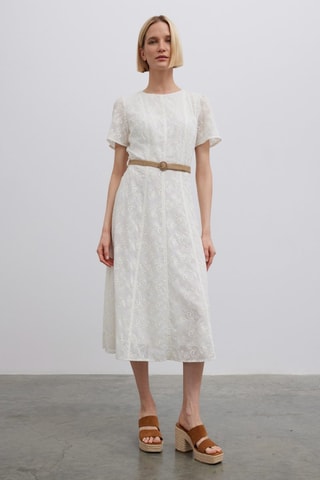 Robe midi - Écru