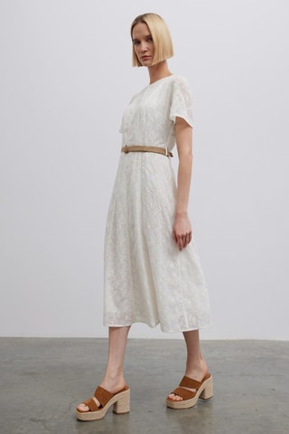 Robe midi - Écru