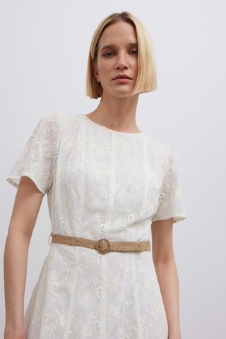 Robe midi - Écru