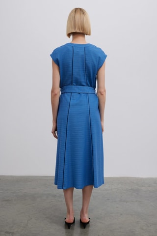 Robe midi - Bleu