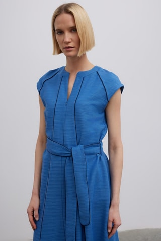 Robe midi - Bleu