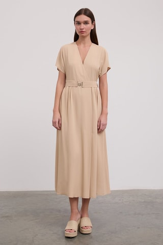 Robe portefeuille - Beige