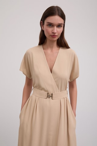 Robe portefeuille - Beige