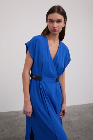 Robe portefeuille - Bleu