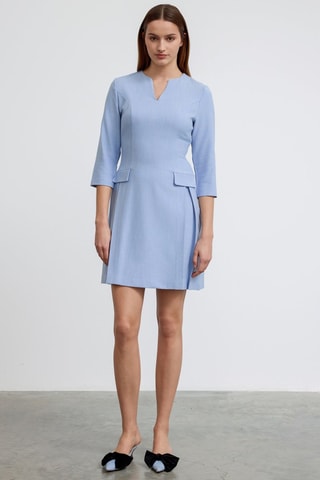 Robe droite - Bleu