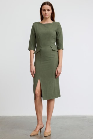 Robe midi - Vert