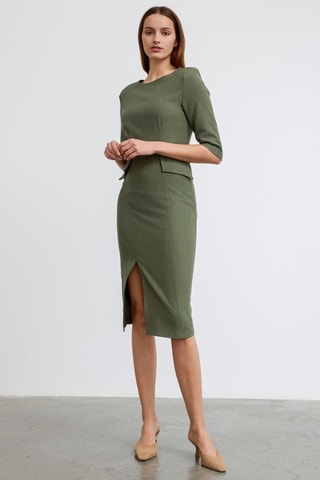 Robe midi - Vert