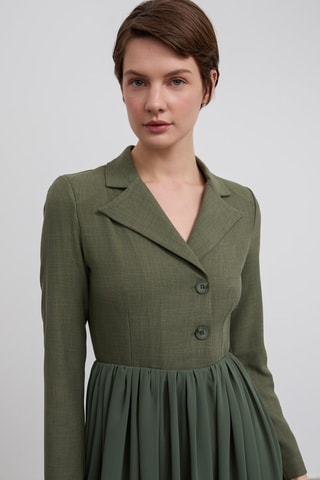 Robe midi - Vert