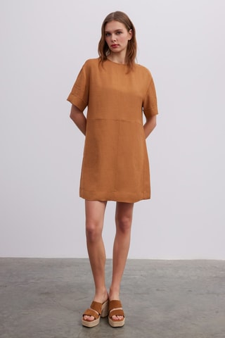 Robe droite - Camel