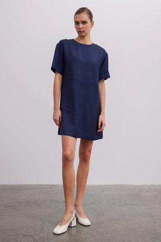 Robe droite - Bleu marine