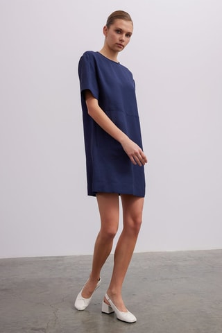 Robe droite - Bleu marine