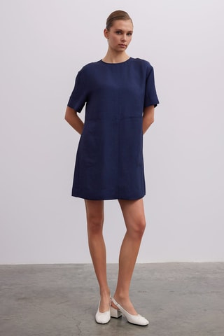 Robe droite - Bleu marine