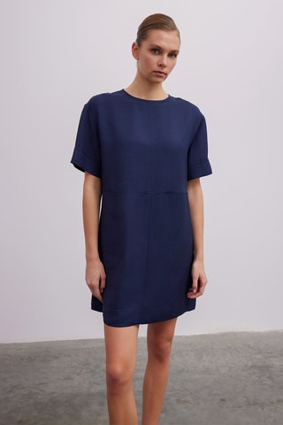 Robe droite - Bleu marine