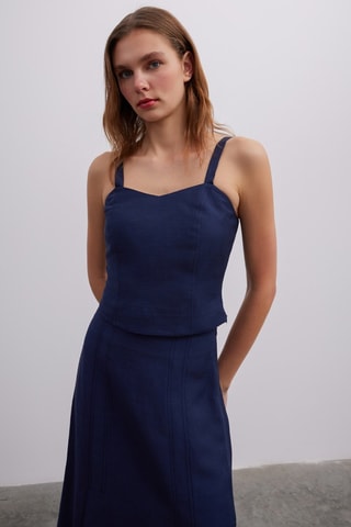 Top - Bleu marine