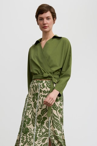 Chemisier noué - Vert