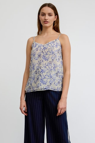 Top - Mauve et bleu