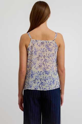 Top - Mauve et bleu