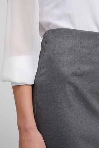 Jupe longue taille haute - Gris chiné