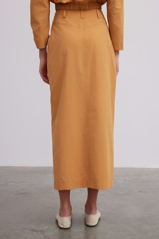 Jupe midi - Marron