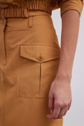 Jupe midi - Marron