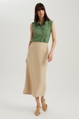 Jupe longue - 
Beige