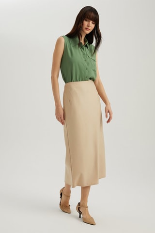 Jupe longue - 
Beige