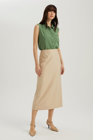 Jupe longue - 
Beige