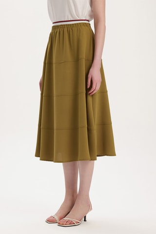 Jupe midi - 
Vert