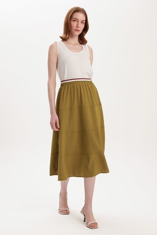 Jupe midi - 
Vert