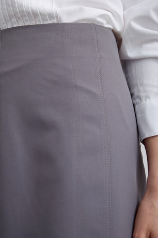 Jupe midi taille haute - Anthracite