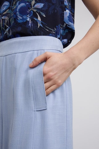 Jupe midi taille haute - Bleu