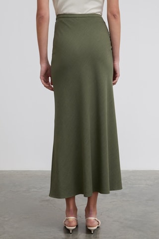 Jupe longue taille haute - Vert