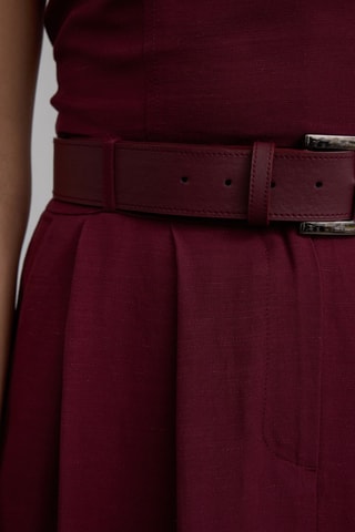 Jupe longue taille haute - Bordeaux
