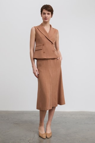 Jupe midi - Camel