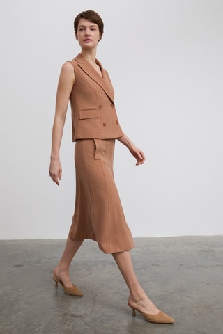 Jupe midi - Camel