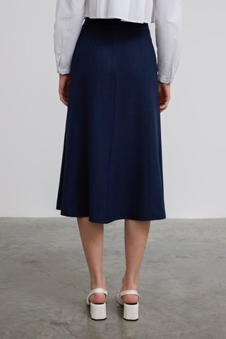 Jupe midi - Bleu marine