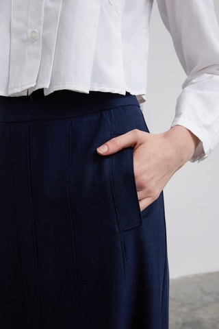 Jupe midi - Bleu marine