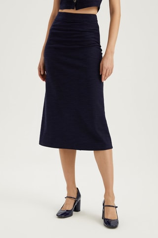 Jupe midi - 
Bleu marine