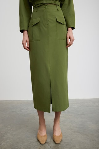 Jupe midi - Vert