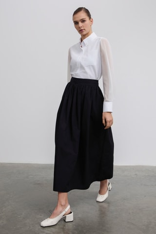 Jupe longue taille haute - Noir