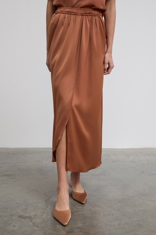 Jupe midi - Marron