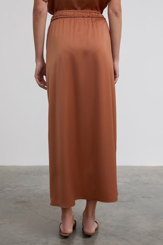 Jupe midi - Marron