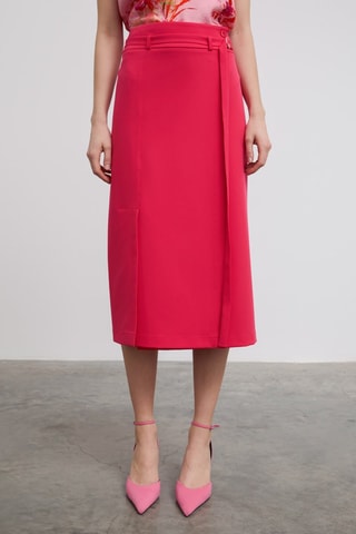 Jupe portefeuille - Fuchsia