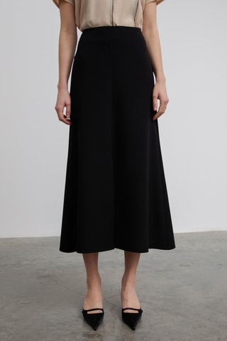 Jupe longue taille haute - Noir