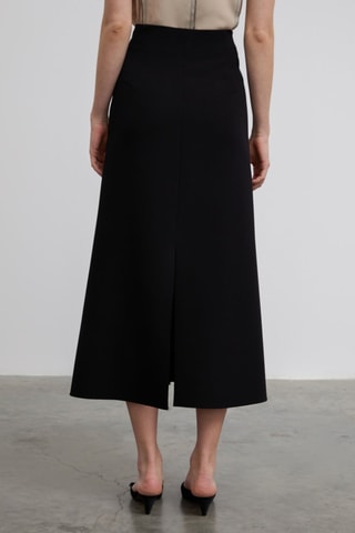 Jupe longue taille haute - Noir