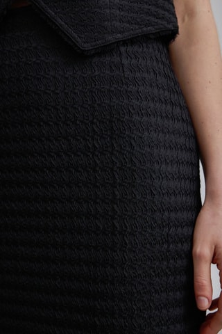 Jupe midi taille haute - Noir